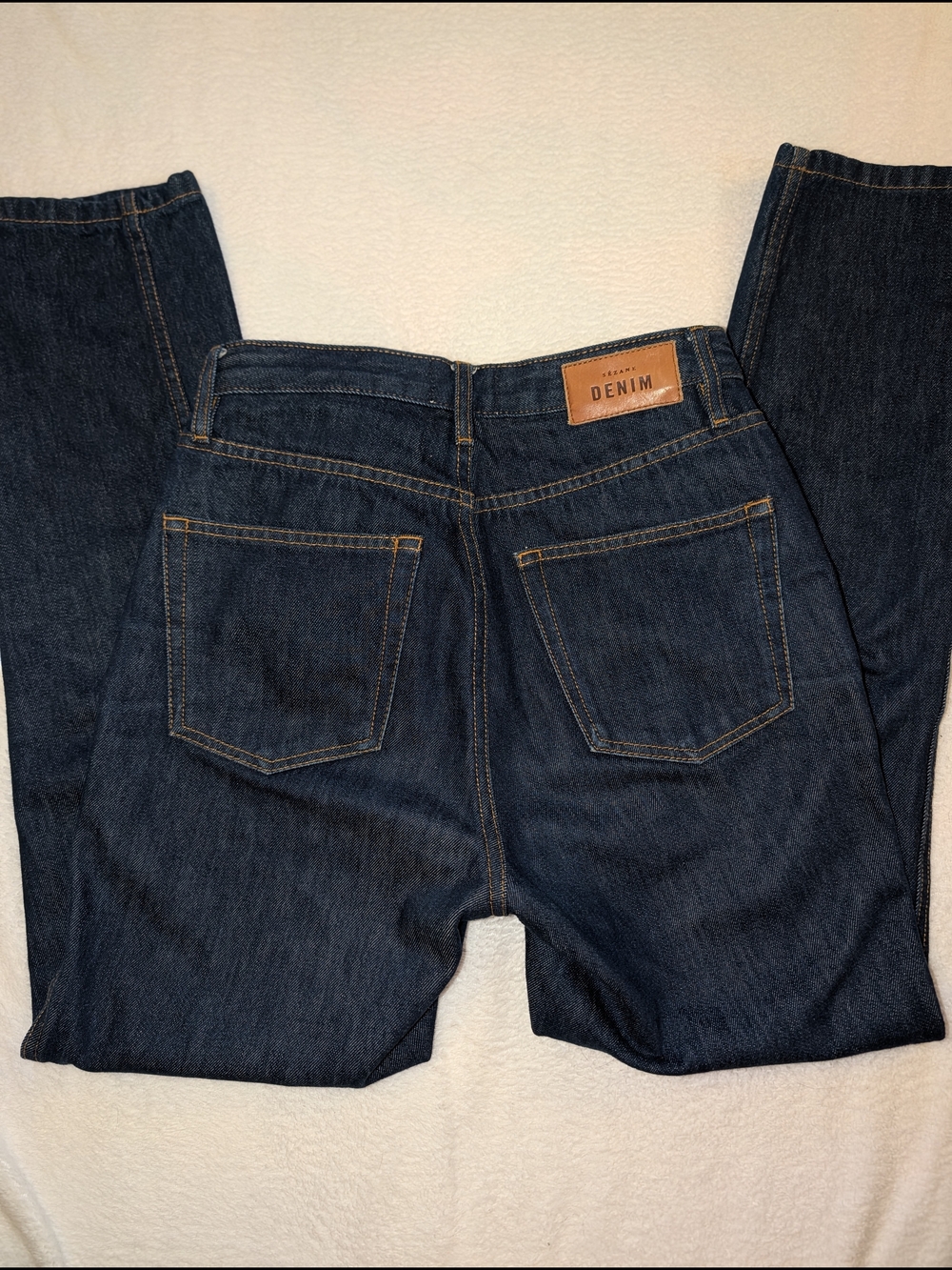 Sezane Dark Blue Straight-Leg Jeans - Picture 6 of 8